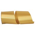 Reliant Ribbon 4 in. 50 Yards Single Face Satin Allure Ribbon, Golden Ale 4700-684-10K